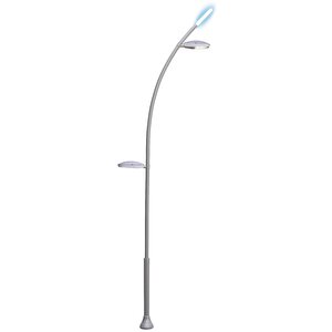 Bahçe Direkleri Led 70w 100cm Çelik Boru Gri Dorbien-bdr-68297-2bby