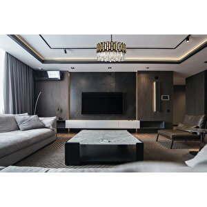 Tape Modern Avize E14 72w 60cm Metal Siyah Dorbien-av-4293-bsy60