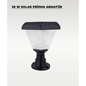 30w Solar Kristal Bahçe Aydınlatması 3 Renk Işık - Kumandalı