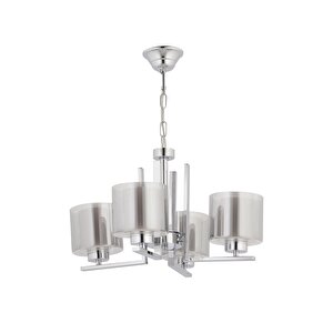 Silindir Modern Avize E27 48w 50cm Metal Krom Dorbien-fz-7395-4k
