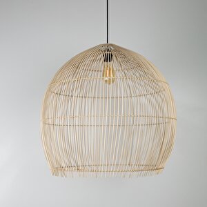 Asel Modern Avize E27 12w 60cm Rattan Doğal Dorbien-slb-8004