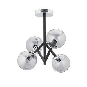 Top Modern Avize E27 48w 45cm Metal Siyah Dorbien-fz-7401-4bsy