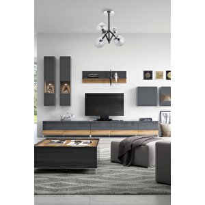 Top Modern Avize E27 48w 45cm Metal Siyah Dorbien-fz-7401-4bsy