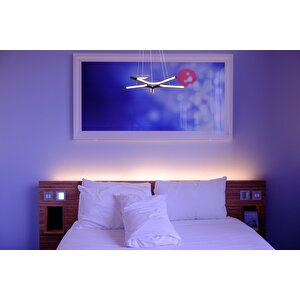 Yıldız Modern Avize Led 45w 60x60cm Alüminyum Profil Siyah Dorbien-ev-10382-5bsy