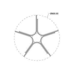 Yıldız Modern Avize Led 45w 60x60cm Alüminyum Profil Siyah Dorbien-ev-10382-5bsy