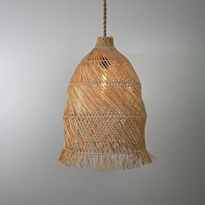 Spiral Modern Avize E27 12w 40cm Rafya Doğal Dorbien-slr-8033