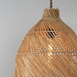 Spiral Modern Avize E27 12w 40cm Rafya Doğal Dorbien-slr-8033