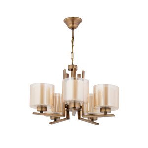 Silindir Modern Avize E27 60w 50cm Metal Eskitme Dorbien-fz-7395-5e