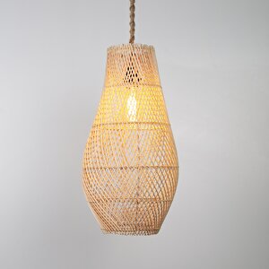 Lena Modern Avize E27 12w 25cm Rattan Doğal Dorbien-slb-8019