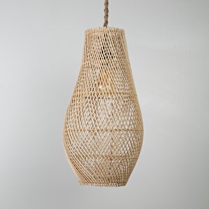 Lena Modern Avize E27 12w 25cm Rattan Doğal Dorbien-slb-8019