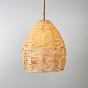 Gökçe Modern Avize E27 12w 45cm Rafya Doğal Dorbien-slr-8057