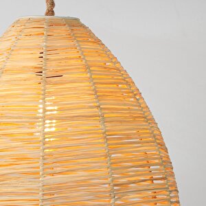 Gökçe Modern Avize E27 12w 45cm Rafya Doğal Dorbien-slr-8057