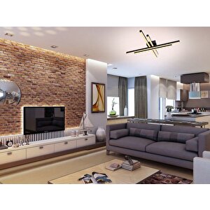 Yıldız Modern Avize Led 35w 70x70cm Alüminyum Profil Siyah Dorbien-er-10384-4bsy
