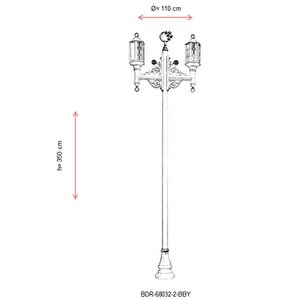 Bahçe Direkleri E27 24w 110cm Alüminyum Beyaz/sarı Dorbien-bdr-68032-2-bby