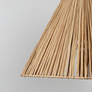 Konik Modern Avize E27 12w 40cm Rafya Doğal Dorbien-slr-8006