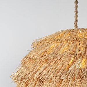 Justo Modern Avize E27 12w 40cm Rafya Doğal Dorbien-slr-8014