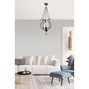 Kuğu Klasik Avize E27 12w 26cm Metal Eskitme Dorbien-fz-7510-te
