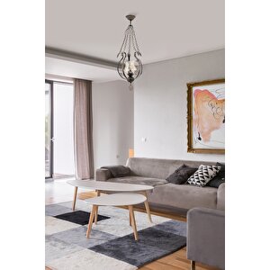 Kuğu Klasik Avize E27 12w 26cm Metal Eskitme Dorbien-fz-7510-te