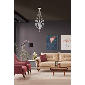 Kuğu Klasik Avize E27 12w 26cm Metal Beyaz Dorbien-fz-7510-tb