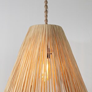 Samba Modern Avize E27 12w 40cm Rafya Doğal Dorbien-slr-8018