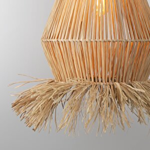 Samba Modern Avize E27 12w 40cm Rafya Doğal Dorbien-slr-8018