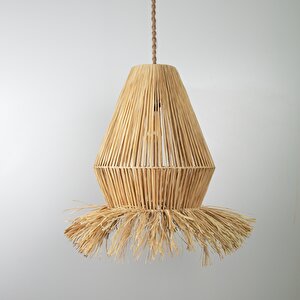 Samba Modern Avize E27 12w 40cm Rafya Doğal Dorbien-slr-8018
