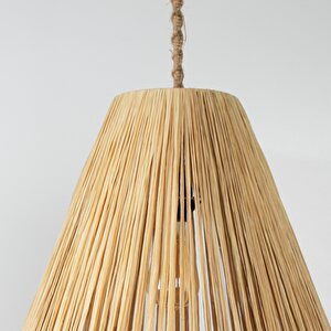 Samba Modern Avize E27 12w 40cm Rafya Doğal Dorbien-slr-8018