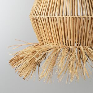 Samba Modern Avize E27 12w 40cm Rafya Doğal Dorbien-slr-8018