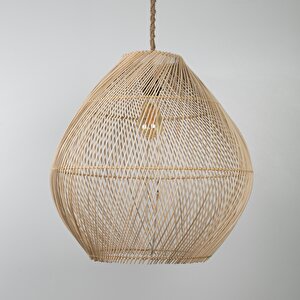 Gaia Modern Avize E27 12w 50cm Rattan Doğal Dorbien-slb-8002