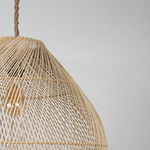 Gaia Modern Avize E27 12w 50cm Rattan Doğal Dorbien-slb-8002