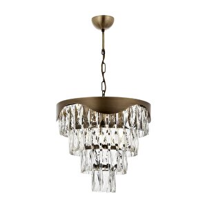 Spoil Klasik Avize E27 72w 40cm Metal, Cam Eskitme Dorbien-av-4287-e40