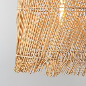 Longway Modern Avize E27 12w 40cm Rafya Doğal Dorbien-slr-8019