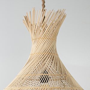 Sarmal Modern Avize E27 12w 60cm Rattan Doğal Dorbien-slb-8018