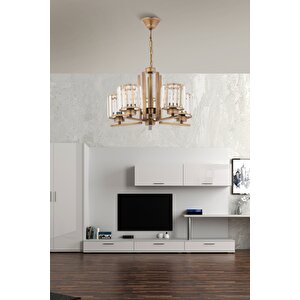 Kristal Modern Avize E27 60w 50cm Metal Eskitme Dorbien-fz-7396-5e
