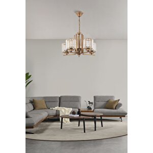 Kristal Modern Avize E27 60w 50cm Metal Eskitme Dorbien-fz-7396-5e