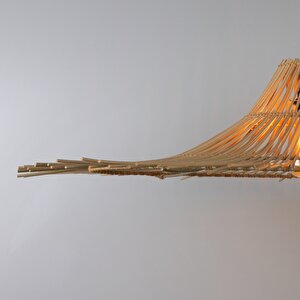 Gamp Modern Avize E27 12w 50cm Rattan Doğal Dorbien-slr-8073