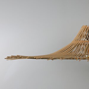Gamp Modern Avize E27 12w 50cm Rattan Doğal Dorbien-slr-8073