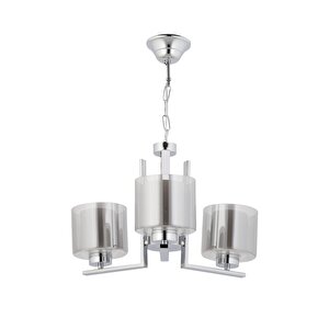 Silindir Modern Avize E27 36w 50cm Metal Krom Dorbien-fz-7395-3k