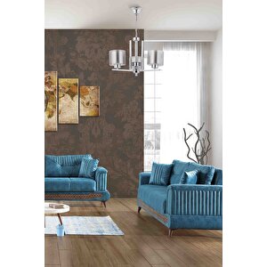 Silindir Modern Avize E27 36w 50cm Metal Krom Dorbien-fz-7395-3k