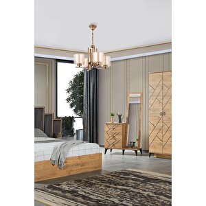 Silindir Modern Avize E27 48w 50cm Metal Eskitme Dorbien-fz-7395-4e
