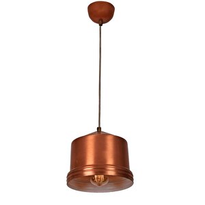 Rsylight  Retro Metal Dekoratif Bakır Tekli Sarkıt Avize Çap:20 Cm
