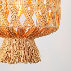 Popy Modern Avize E27 12w 45cm Rafya Doğal Dorbien-slr-8048