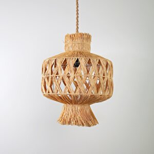 Popy Modern Avize E27 12w 45cm Rafya Doğal Dorbien-slr-8048