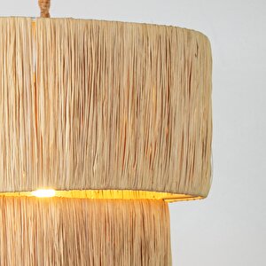 Mindos Modern Avize E27 12w 60cm Rafya Doğal Dorbien-slr-8095
