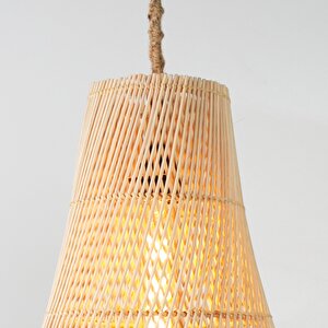Lena Modern Avize E27 12w 25cm Rattan Doğal Dorbien-slb-8019-s