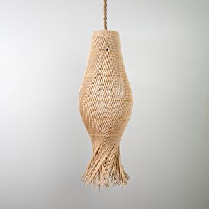 Lena Modern Avize E27 12w 25cm Rattan Doğal Dorbien-slb-8019-s