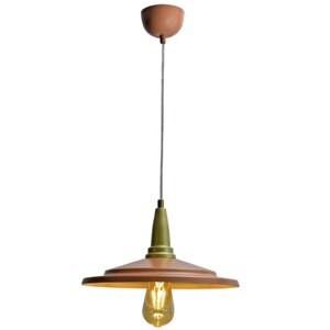 Rsylight Retro Metal Dekoratif Rustik Bakır Ve Eskitme Tekli Metal Sarkıt Avize Çap:31 Cm