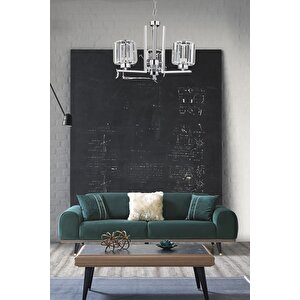 Kristal Modern Avize E27 36w 50cm Metal Krom Dorbien-fz-7396-3k