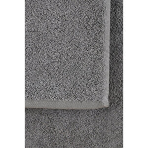 2 Parça Kadın / Erkek Banyo Duş Hamam Havlu Seti 90x150 Cm %100 Pamuklu Gri
