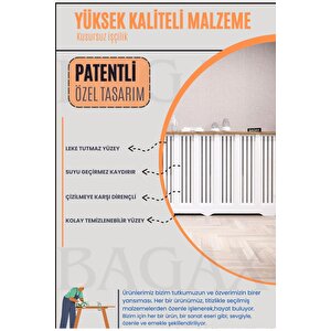 Karatay Model, Beyaz Renk, 76 Cm Petek Kaplama, Dresuar